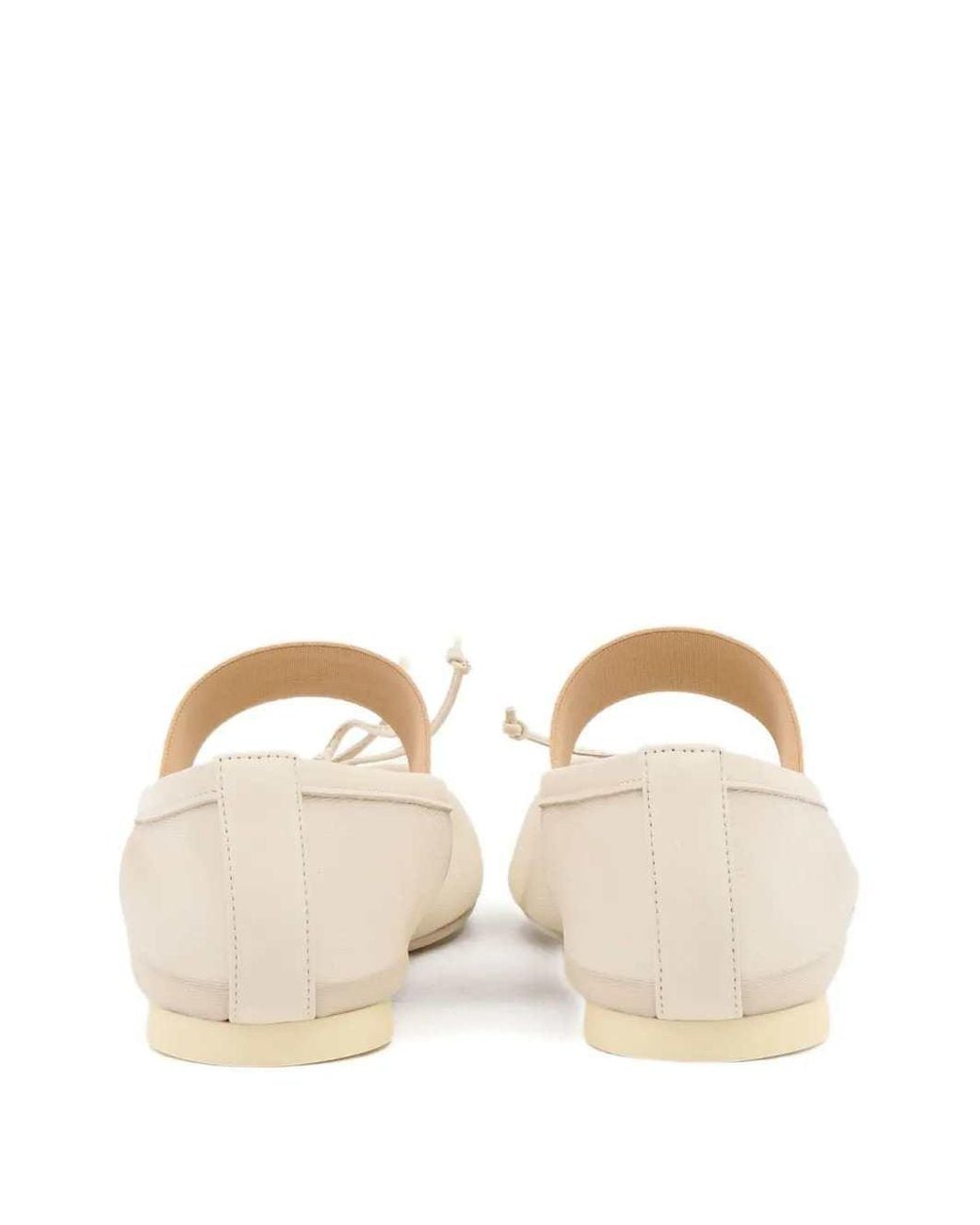 MM6 by Maison Margiela White Ballerinas With Inserts