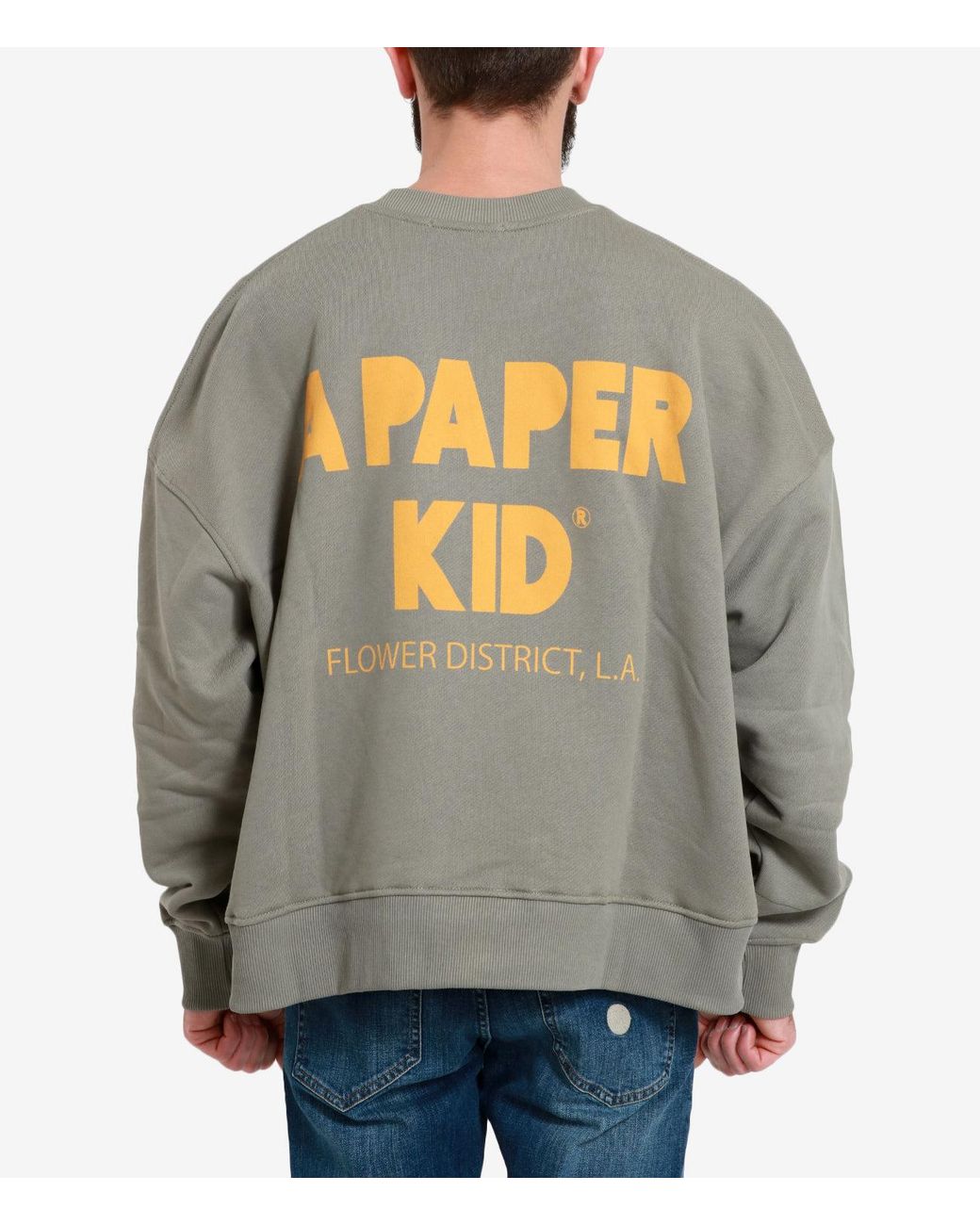 A PAPER KID Gray Ein Papierkindpullover grün