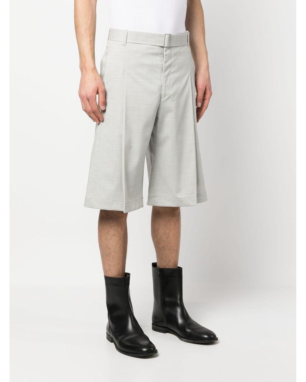 Etudes Studio Geplooide Shorts in het White voor heren
