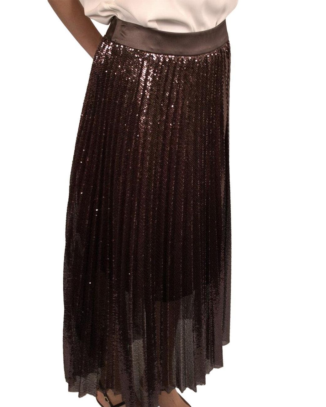 Peserico Black Crepe Midi Skirt