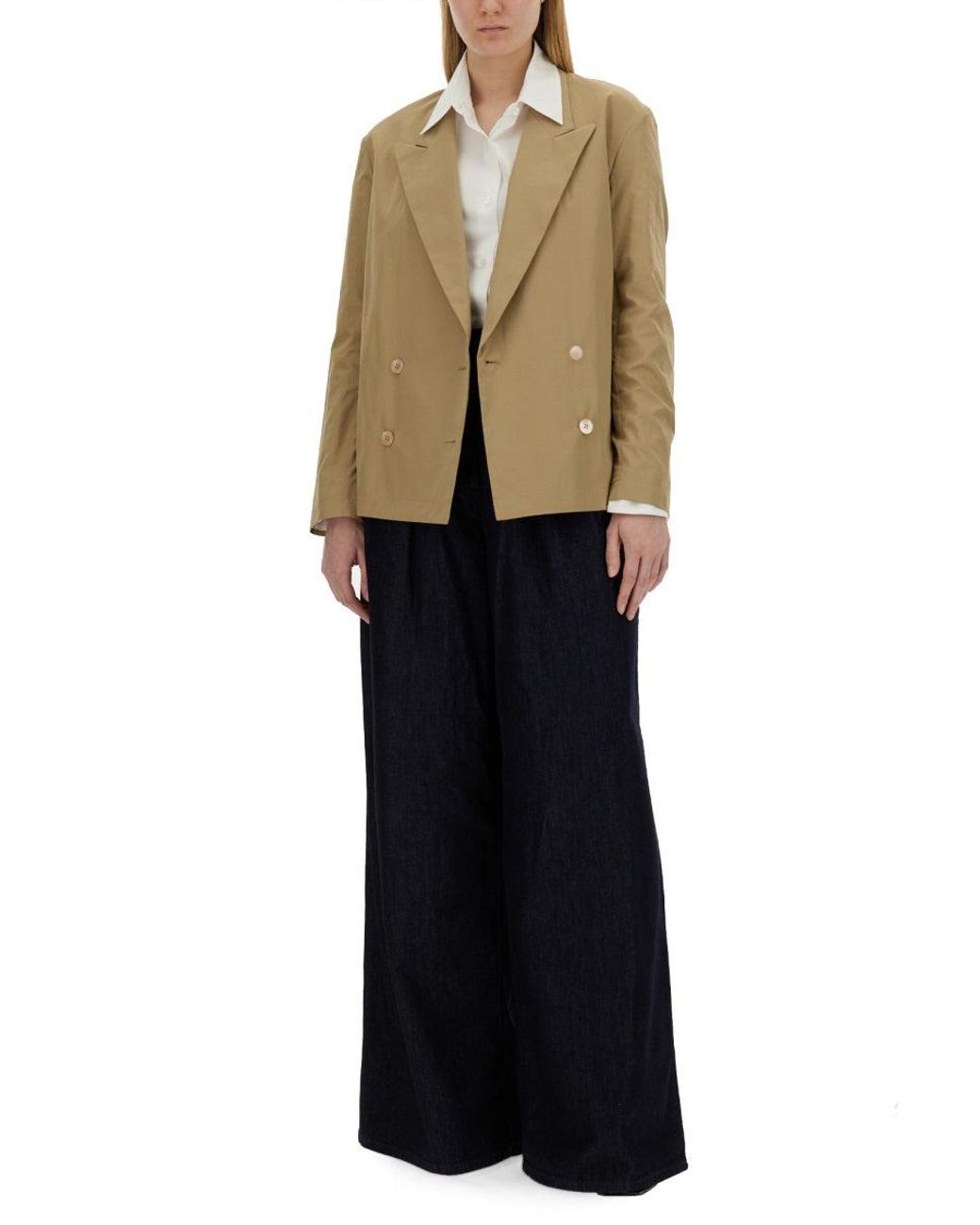 Dries Van Noten Natural Double-Breasted Cotton Shirt