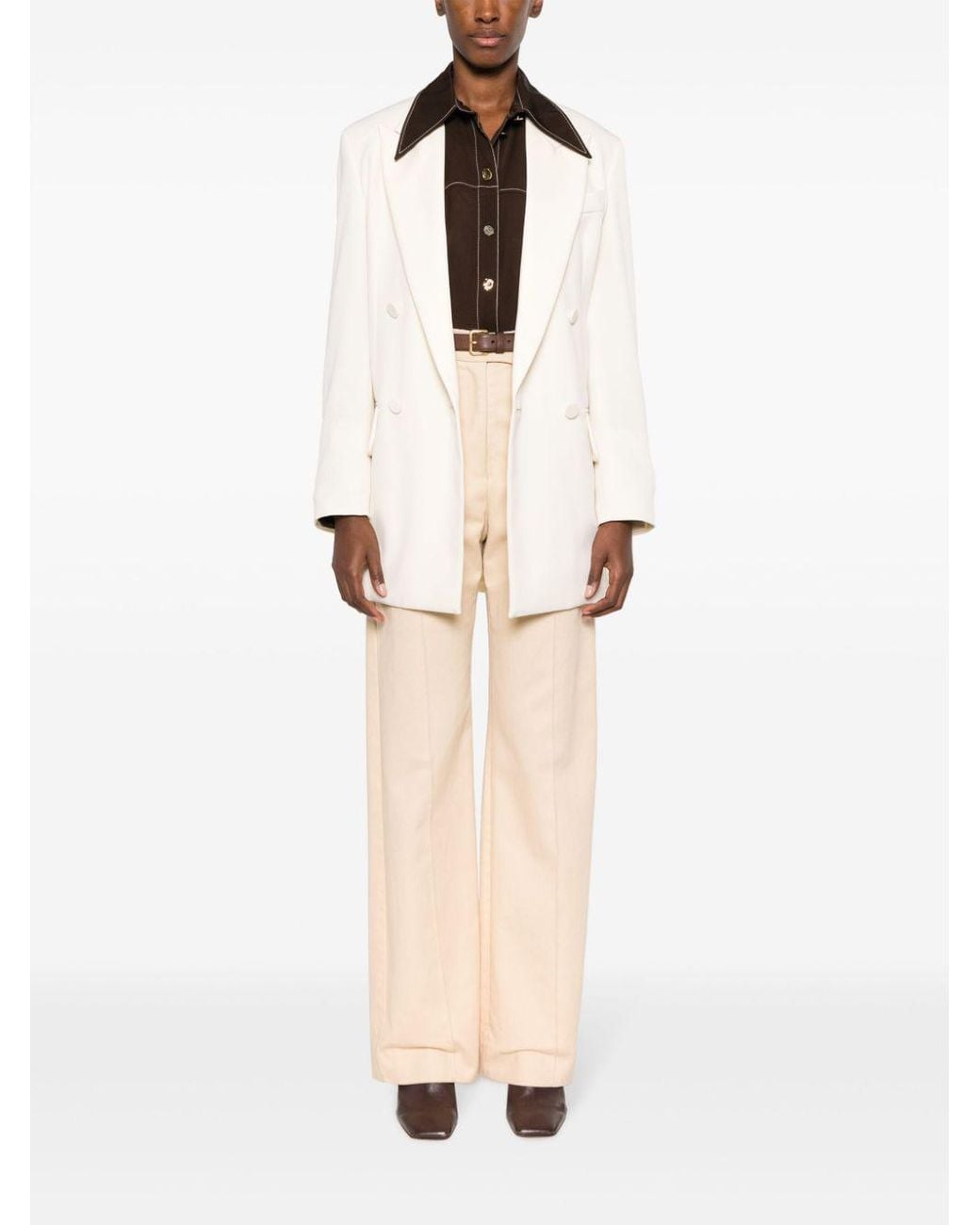 Max Mara White Wool Blazer Jacket