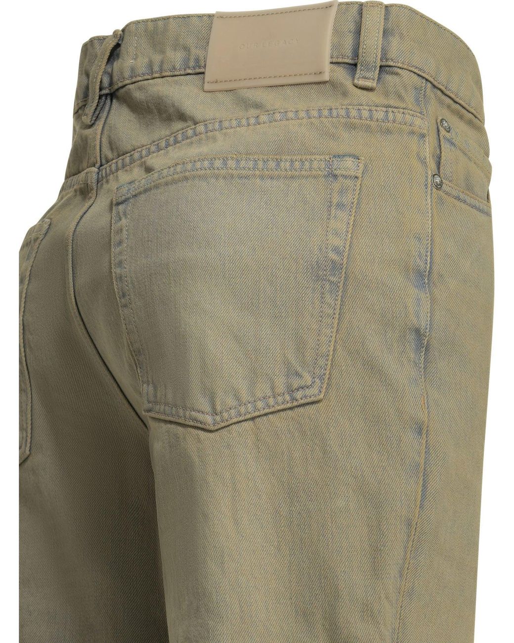 Our Legacy Green 70S Cut Cotton Polyester Straight Leg Jeans