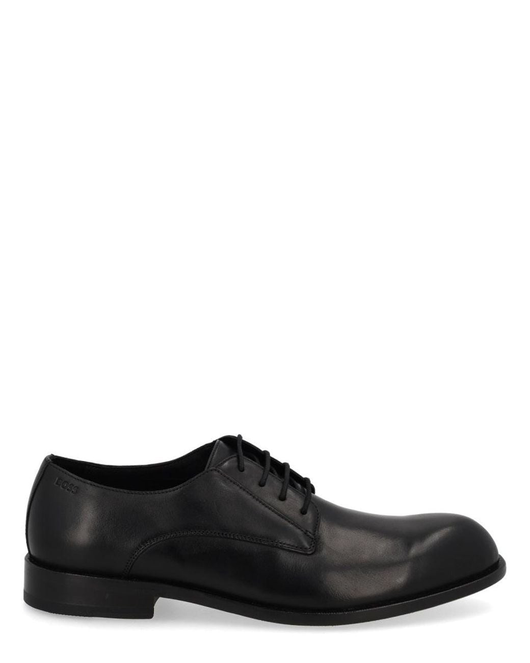 Boss Black Leather Loafers for men