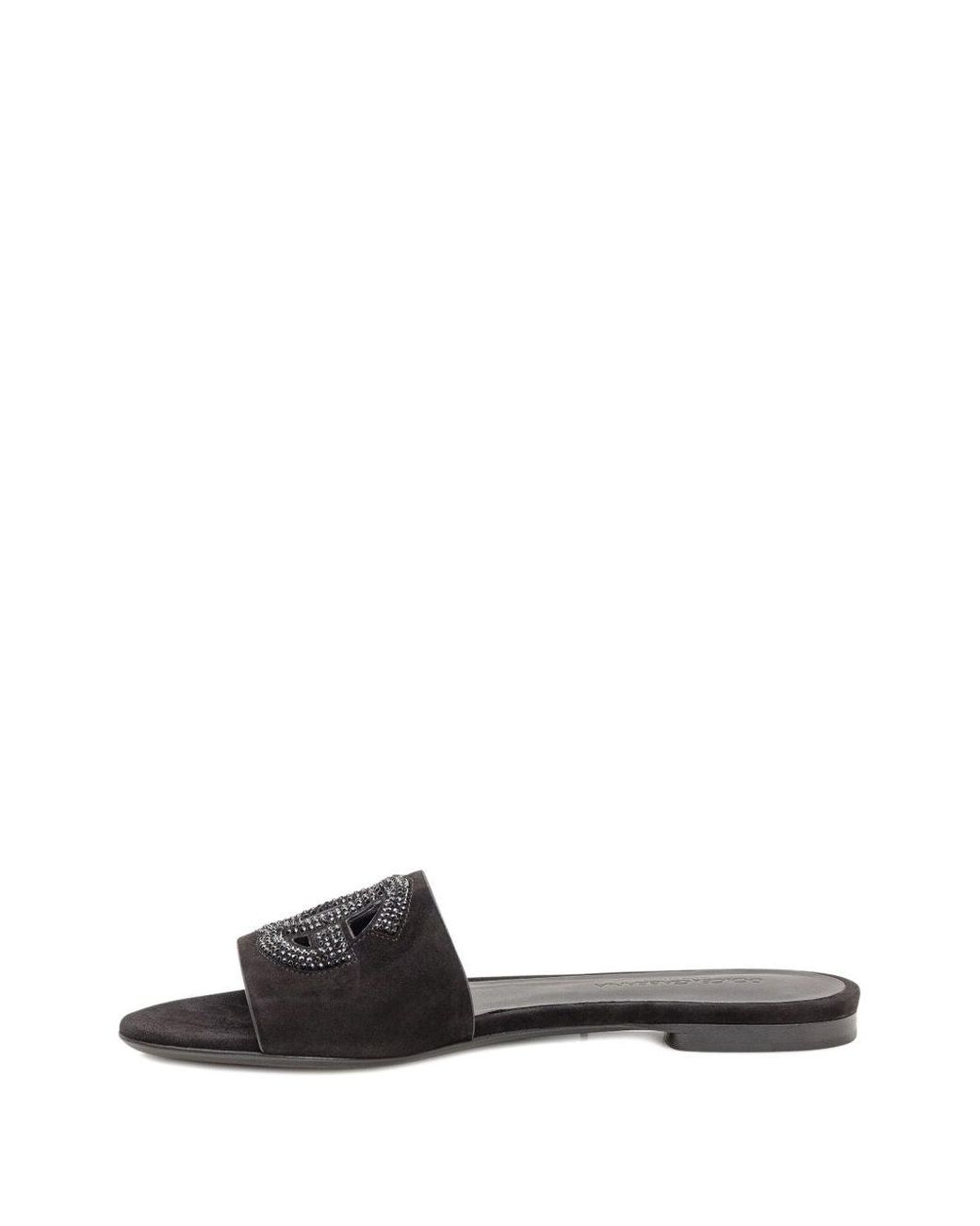 Dolce & Gabbana Black Dolce & Gabbana Dg Logo Leather Sandals