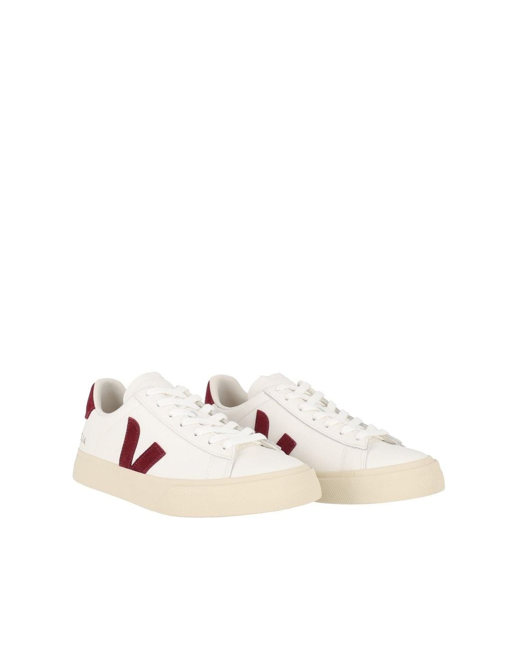 Veja Pink Campo Deep Suede Accent Low-Top Sneakers