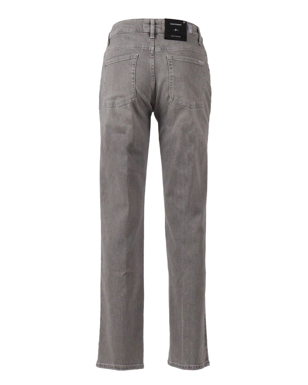 7 For All Mankind Gray Calie Straight Panalu
