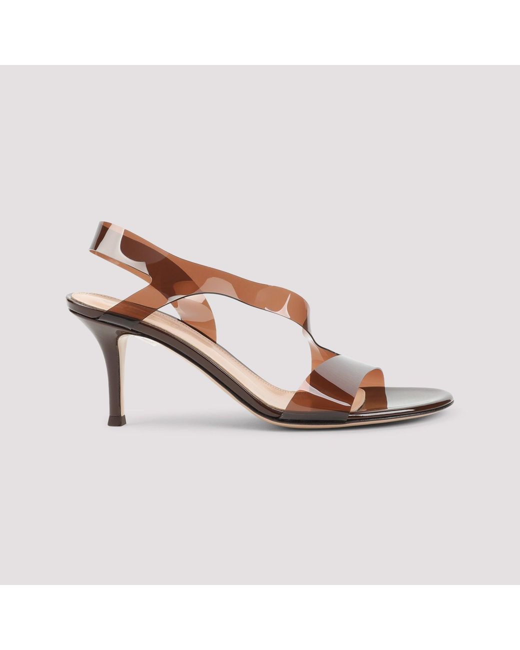 Gianvito Rossi Brown Pvc Metropolis Sandals