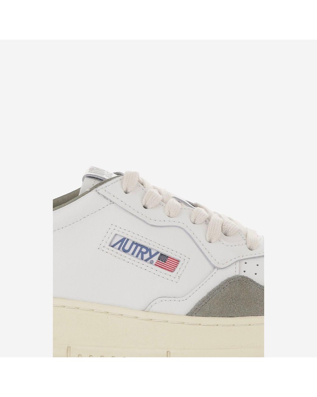 Autry White Leather Sneakers Medalist Low And Rubber Trainers