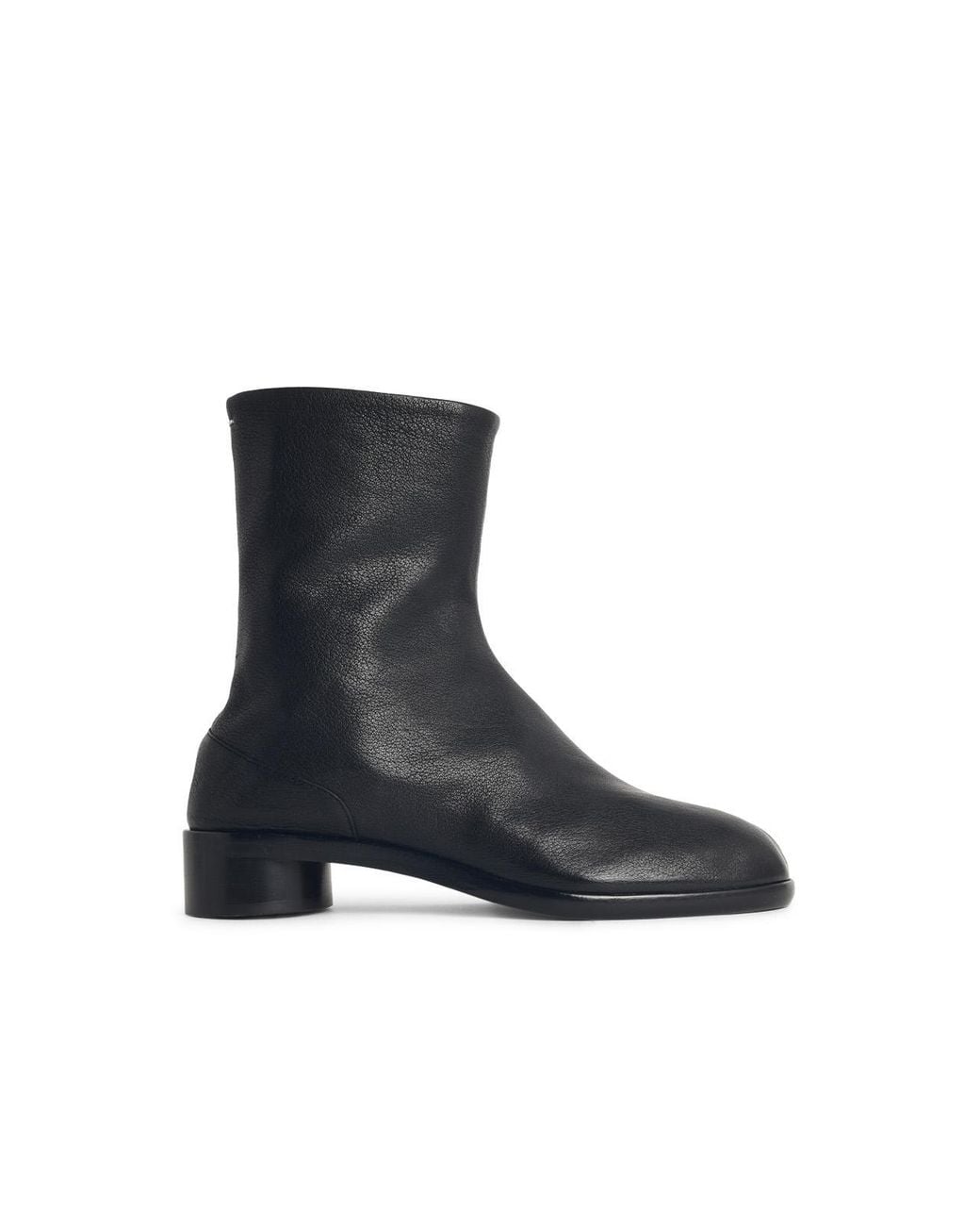 Maison Margiela Black 'Tabi' Leather Ankle Boots for men