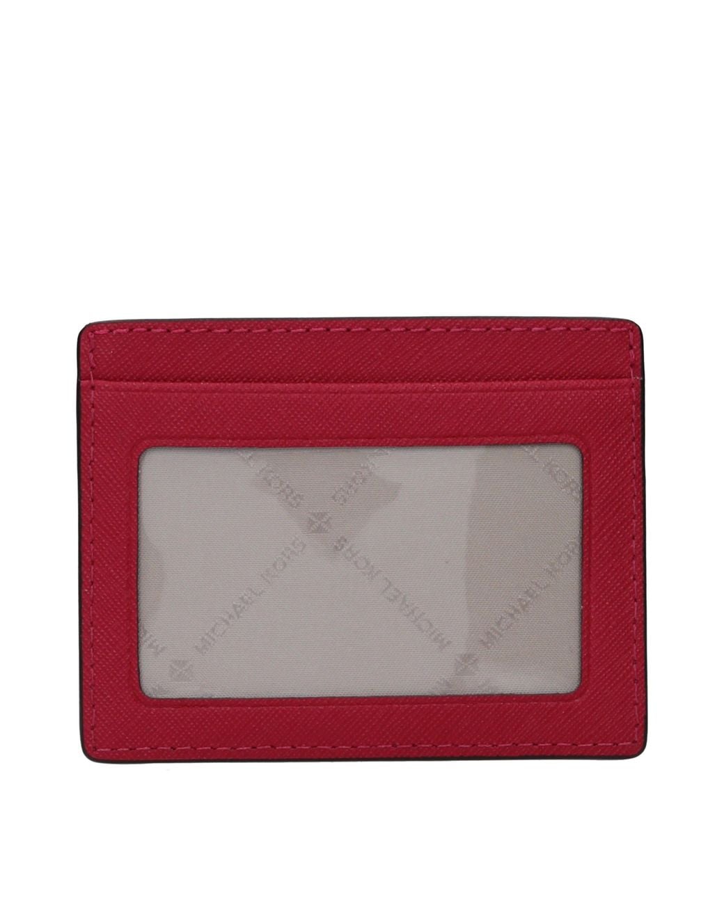 Michael Kors Red Document Holder Leather/Dark Raspberry