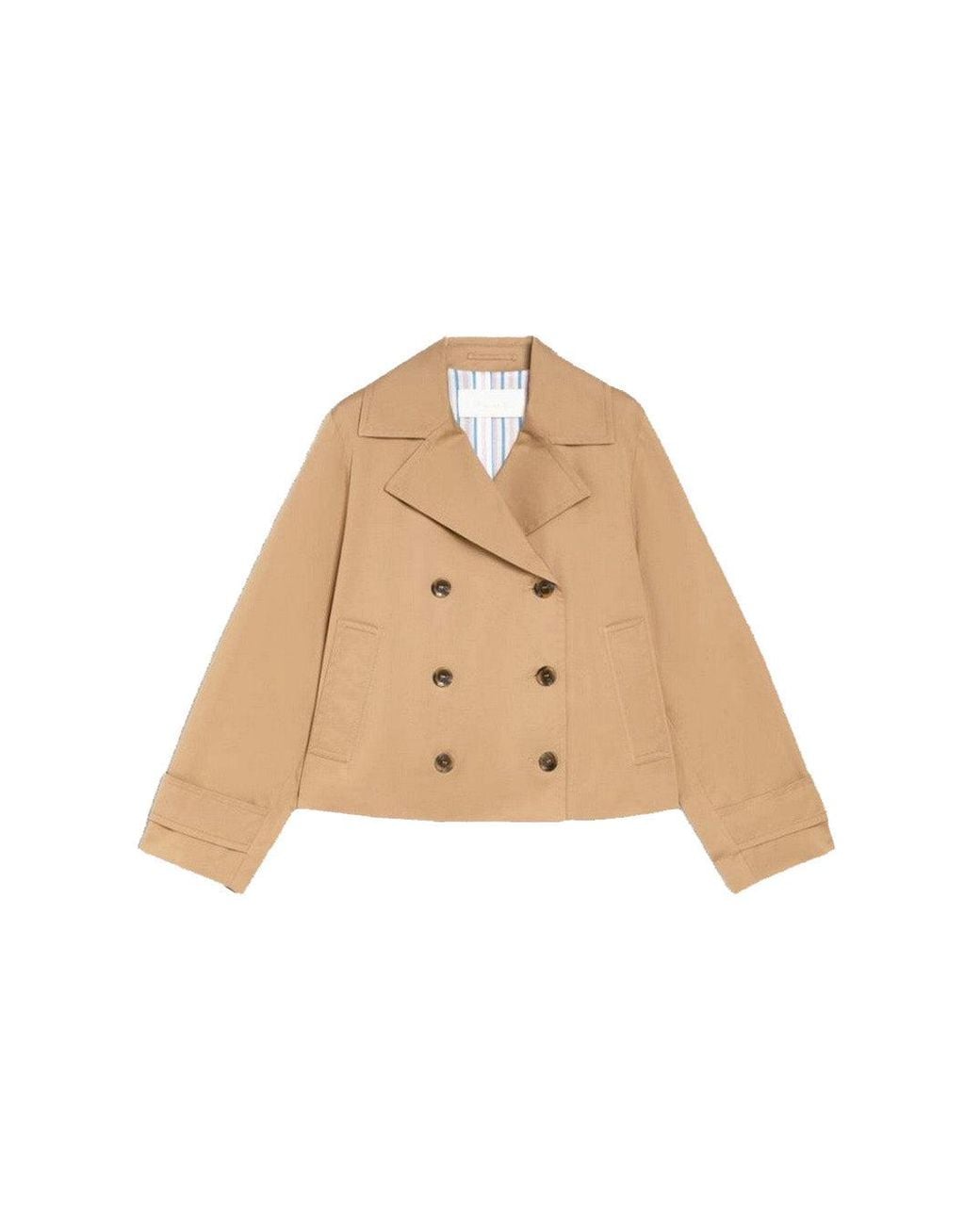 iBlues Natural Camel Technical Nylon Zip-Up Jacket