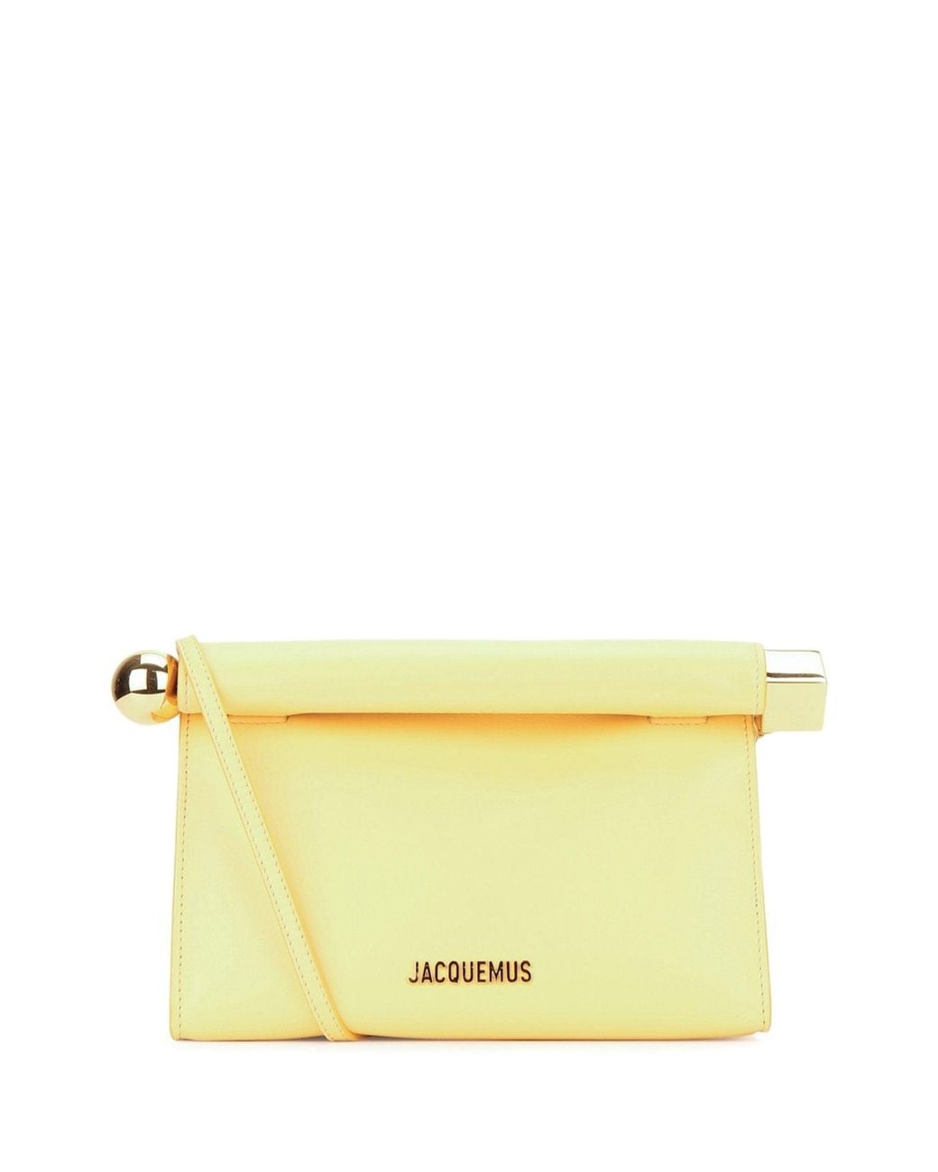 Jacquemus Yellow Structured Round-To-Square Crossbody Bag