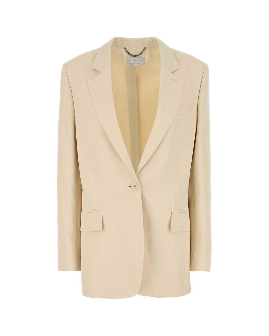 Stella McCartney Natural Ivory Viscose Blend Blazer