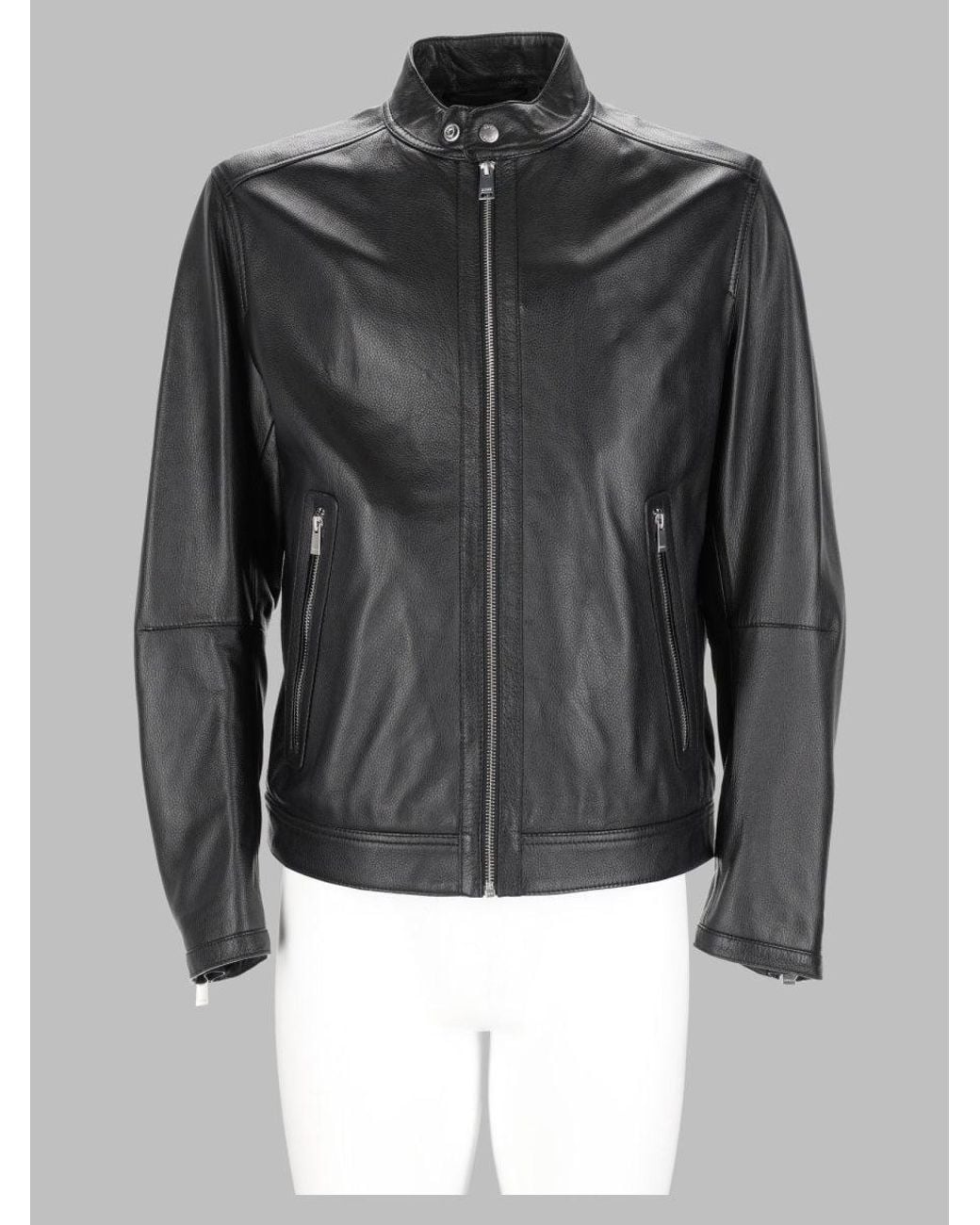 Boss Black 100% Lamb Leather Sports Jacket for men