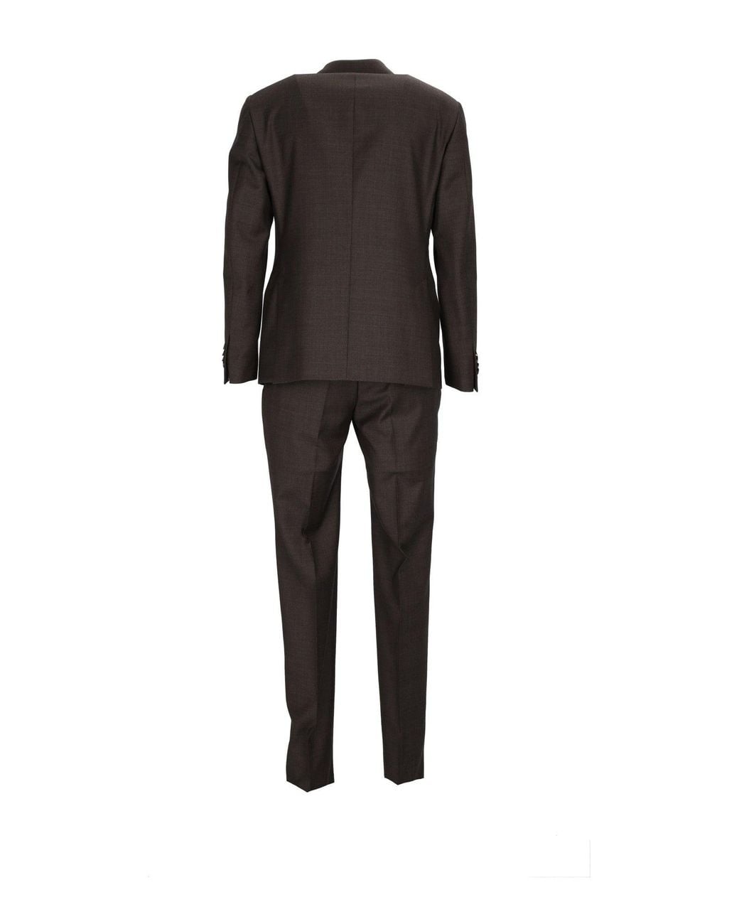 LUIGI BIANCHI SARTORIA Black Drop 7 Double-Breasted Suit for men