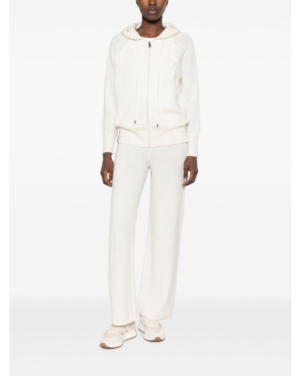 ERMANNO FIRENZE White Woot Trousers