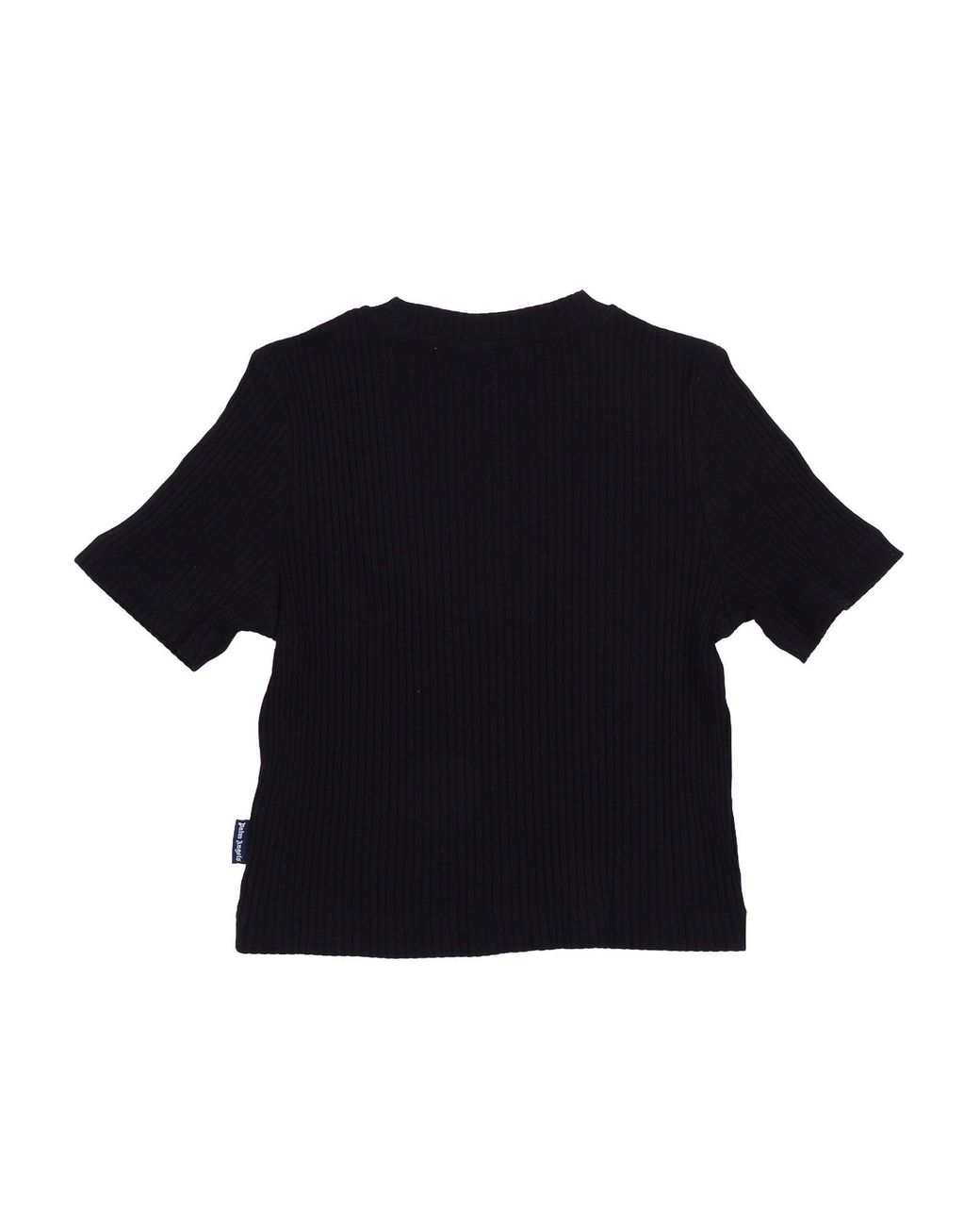 Palm Angels Black Logo Rib Baby Tee S/S Girl for men