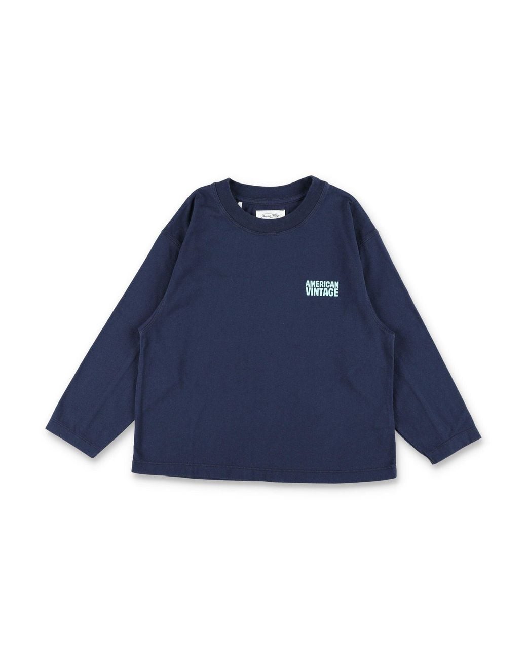 American Vintage Blue Boy's Long Sleeve Graphic T-Shirt