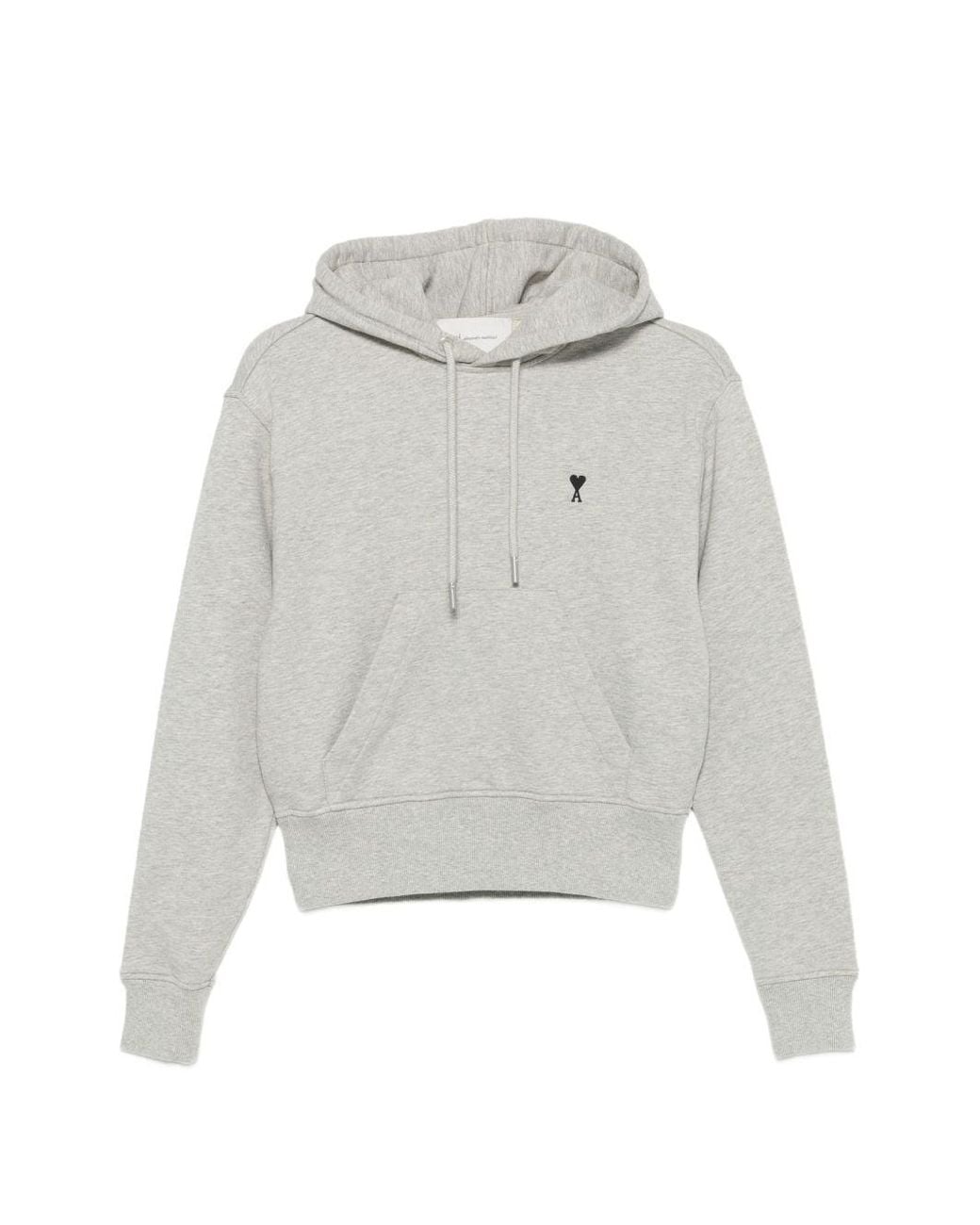 AMI White Ami De Coeur Cotton Hoodie