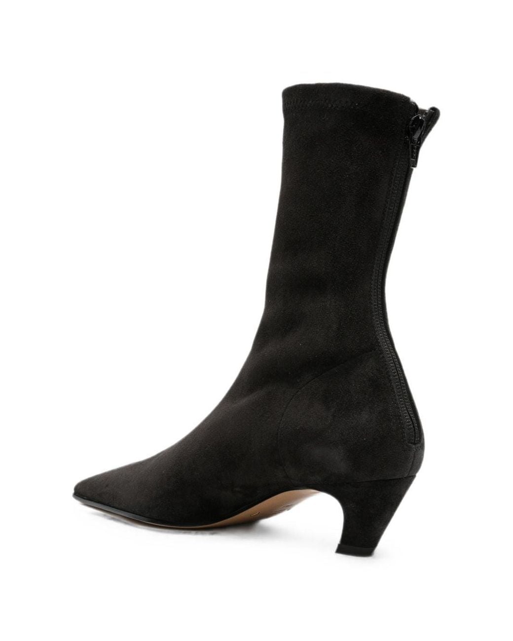Khaite Black Arizona Ankle Boots