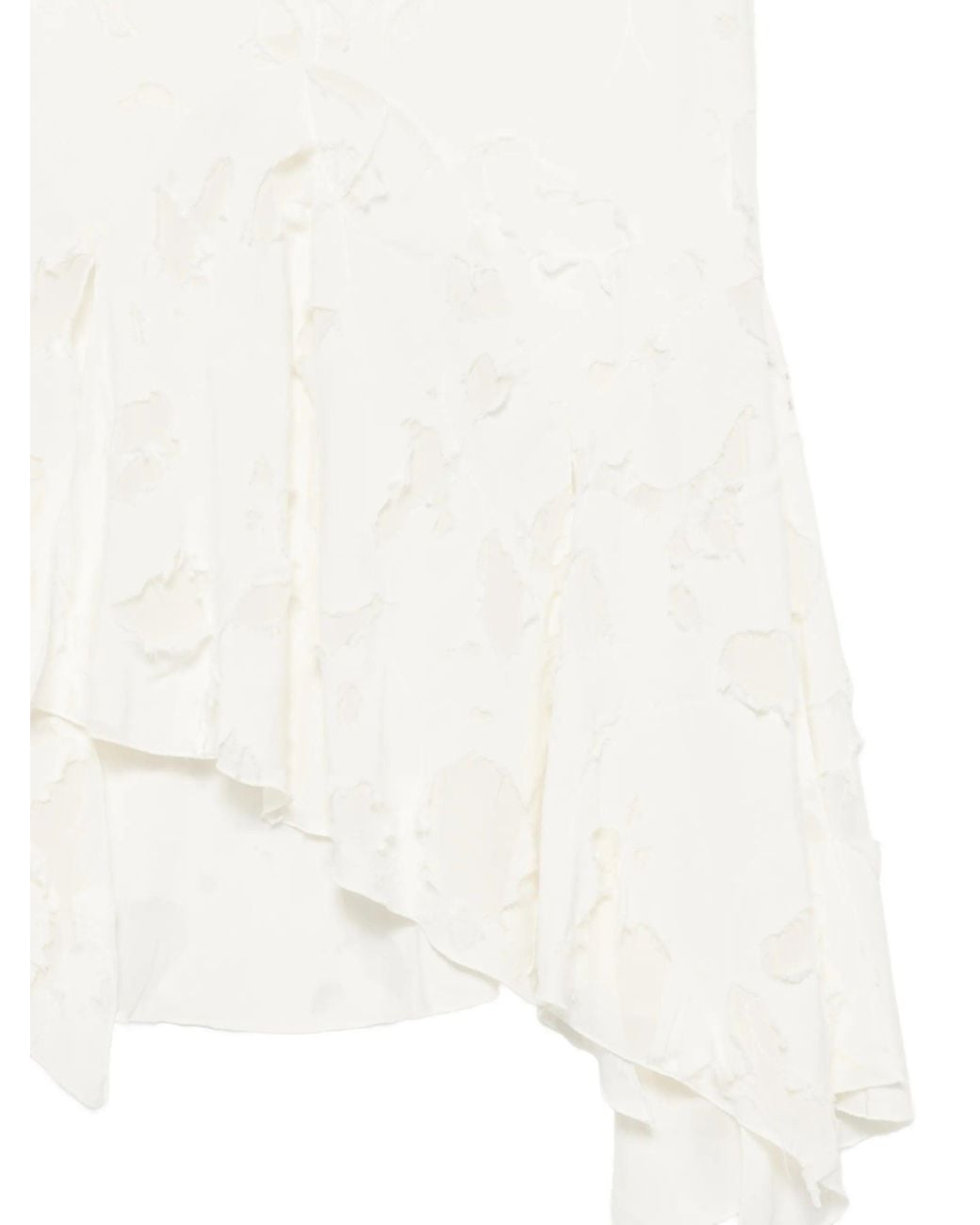AVAVAV White Kajsa Draped Skirt Distressed