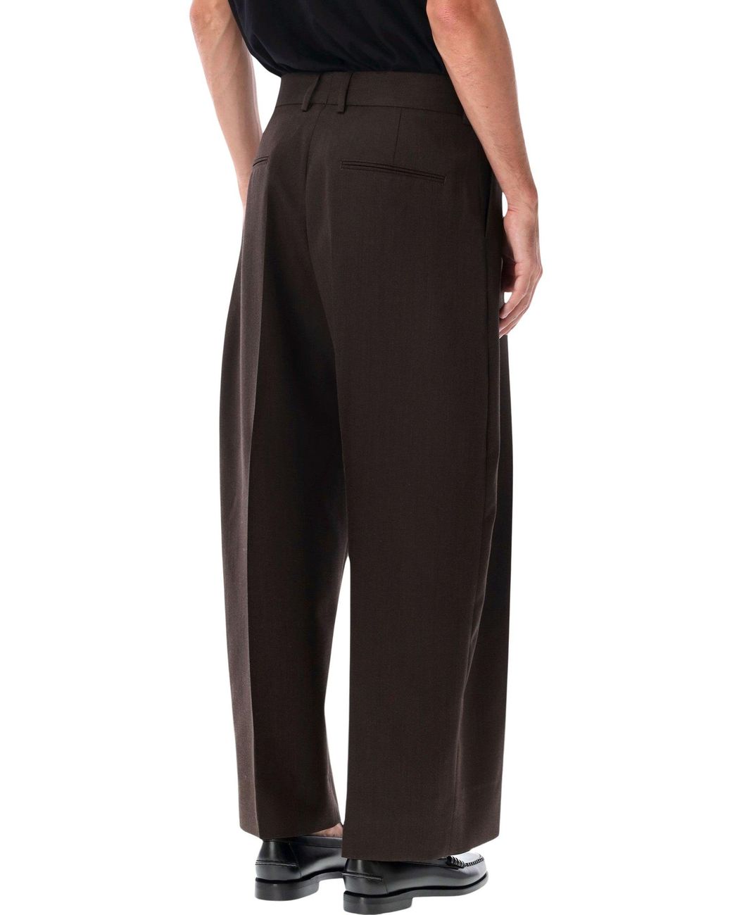 Studio Nicholson Black Tailored Wool Trousers for men