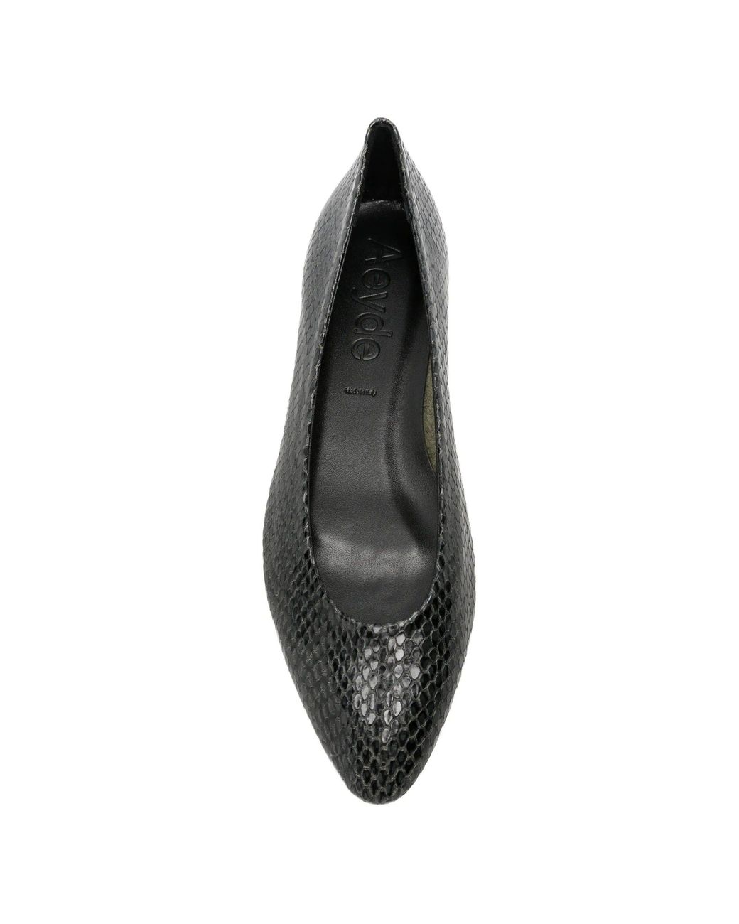 Aeyde White Ellie Mini Snake Print Calf Leather Moss
