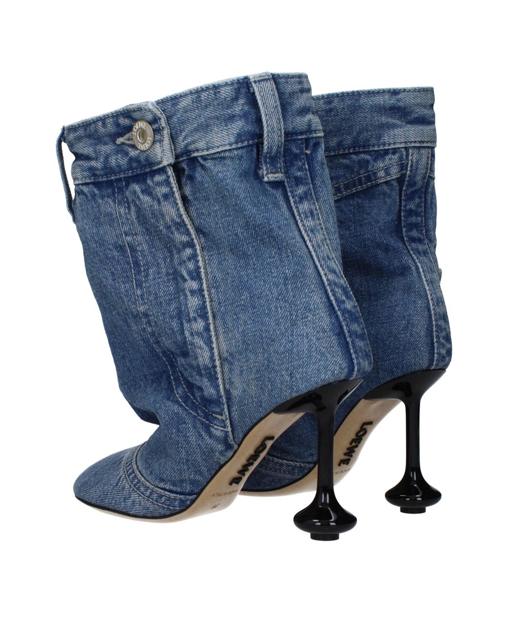 Loewe Blue Toy Ankle Boots Fabric/Denim