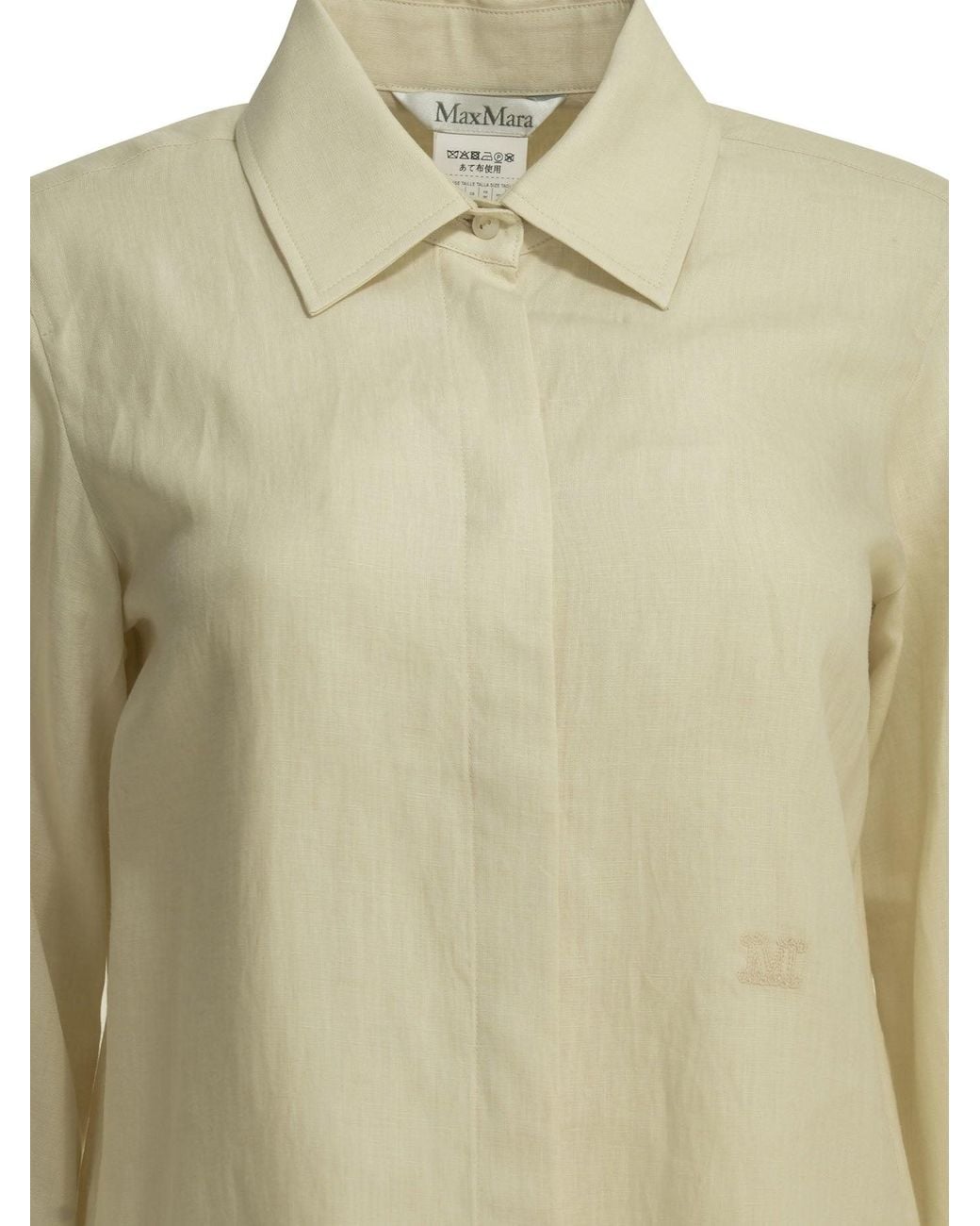 Max Mara White Linen Casual Shirt