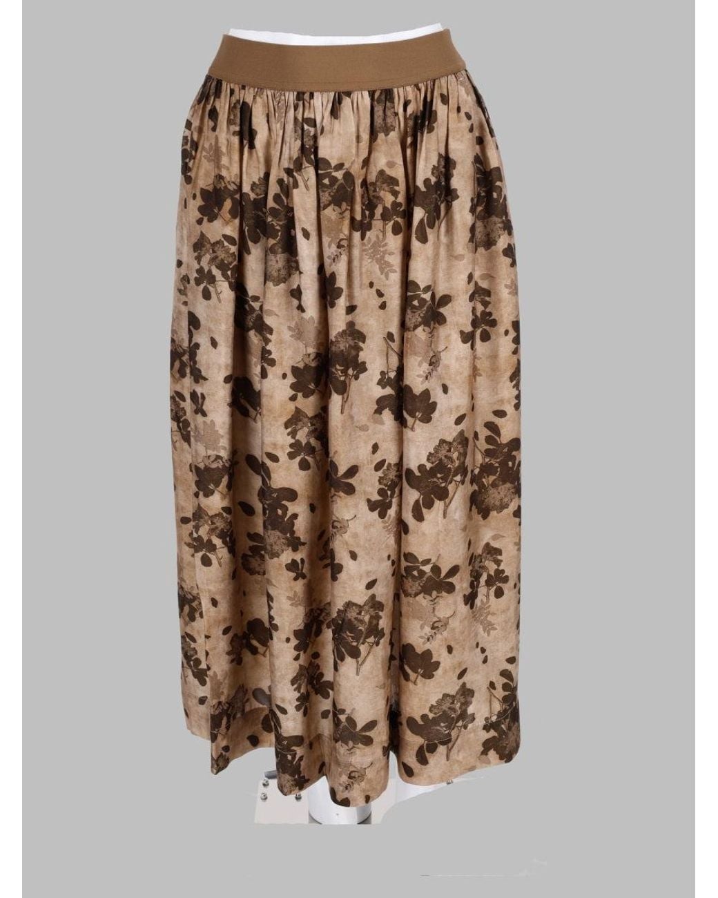 Uma Wang Natural Sleek Draped Mini Skirt