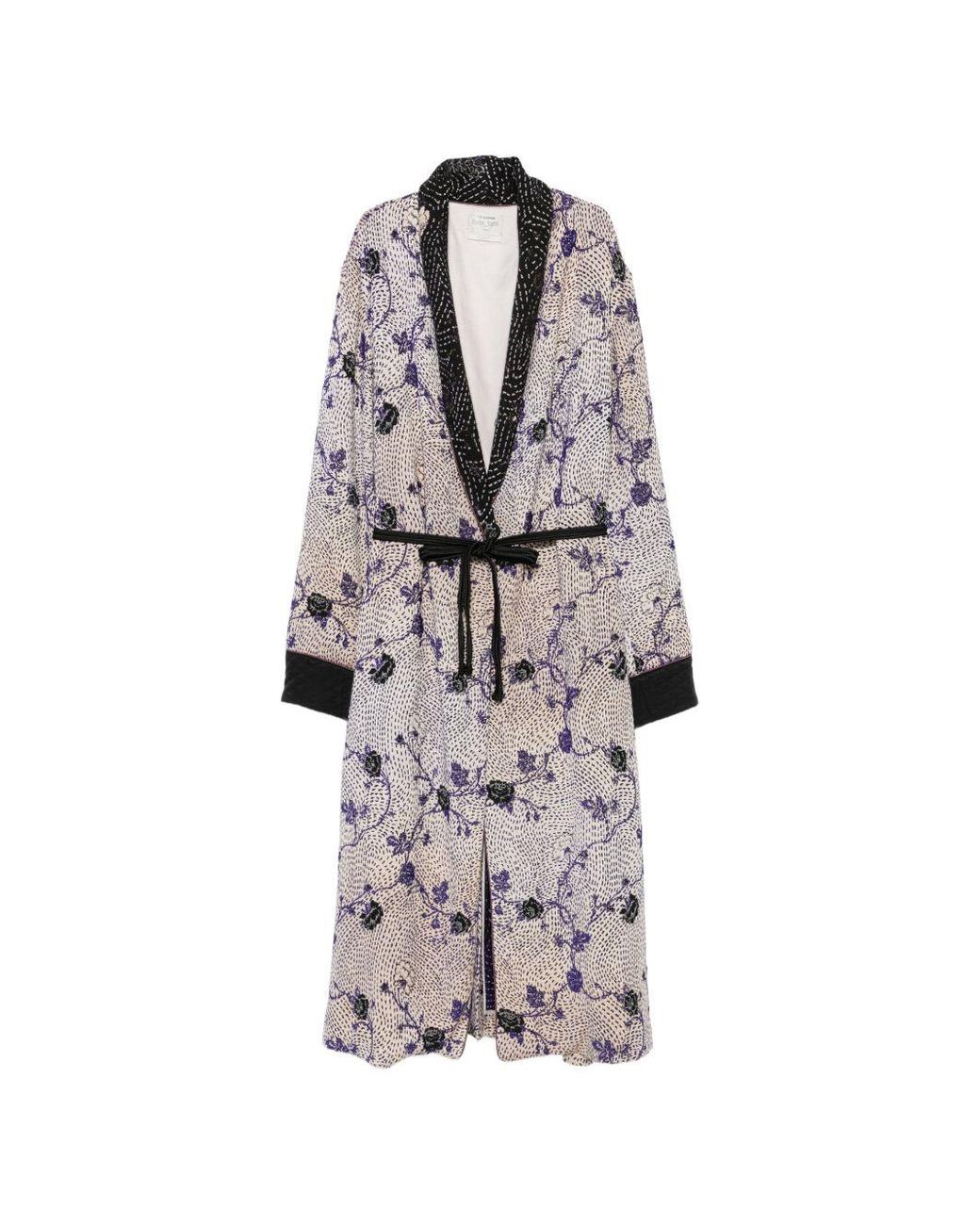 Forte_forte White Cherry Blossom Long Coat