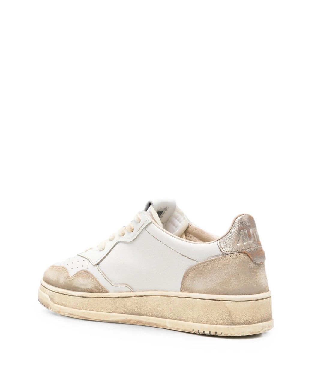Autry White Sup Vint Low Leat/Suede