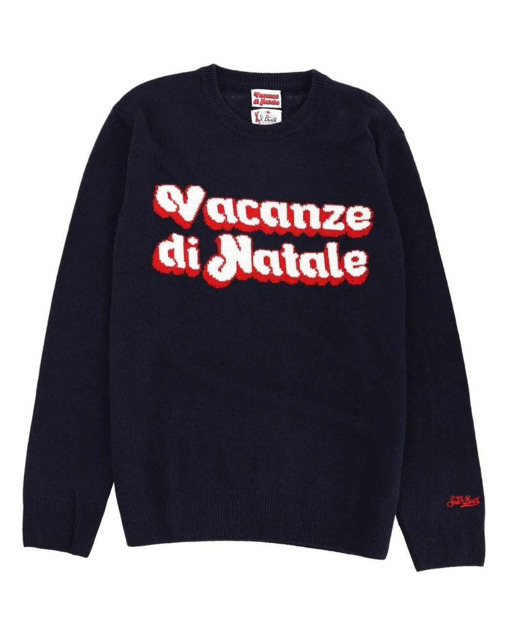 Mc2 Saint Barth Blue Graphic Sweater for men
