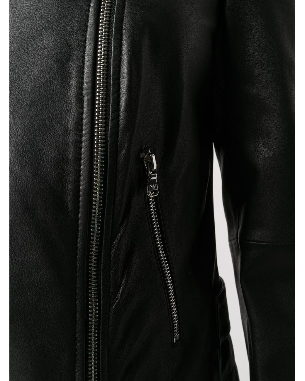 Emporio Armani Black Leather Jacket