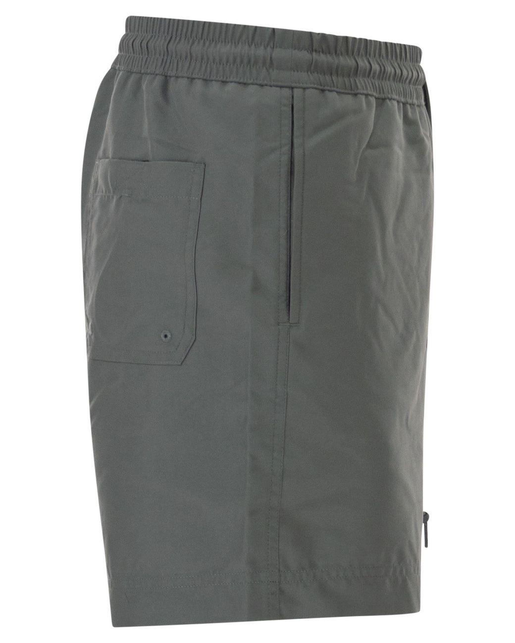 Carhartt Gray Beach Shorts With Logo