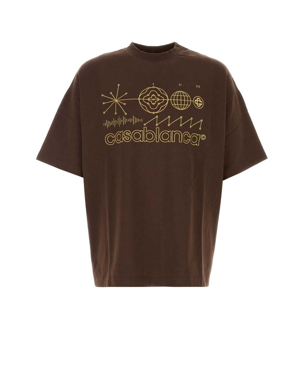 Casablanca Brown Cotton Oversize T Shirt