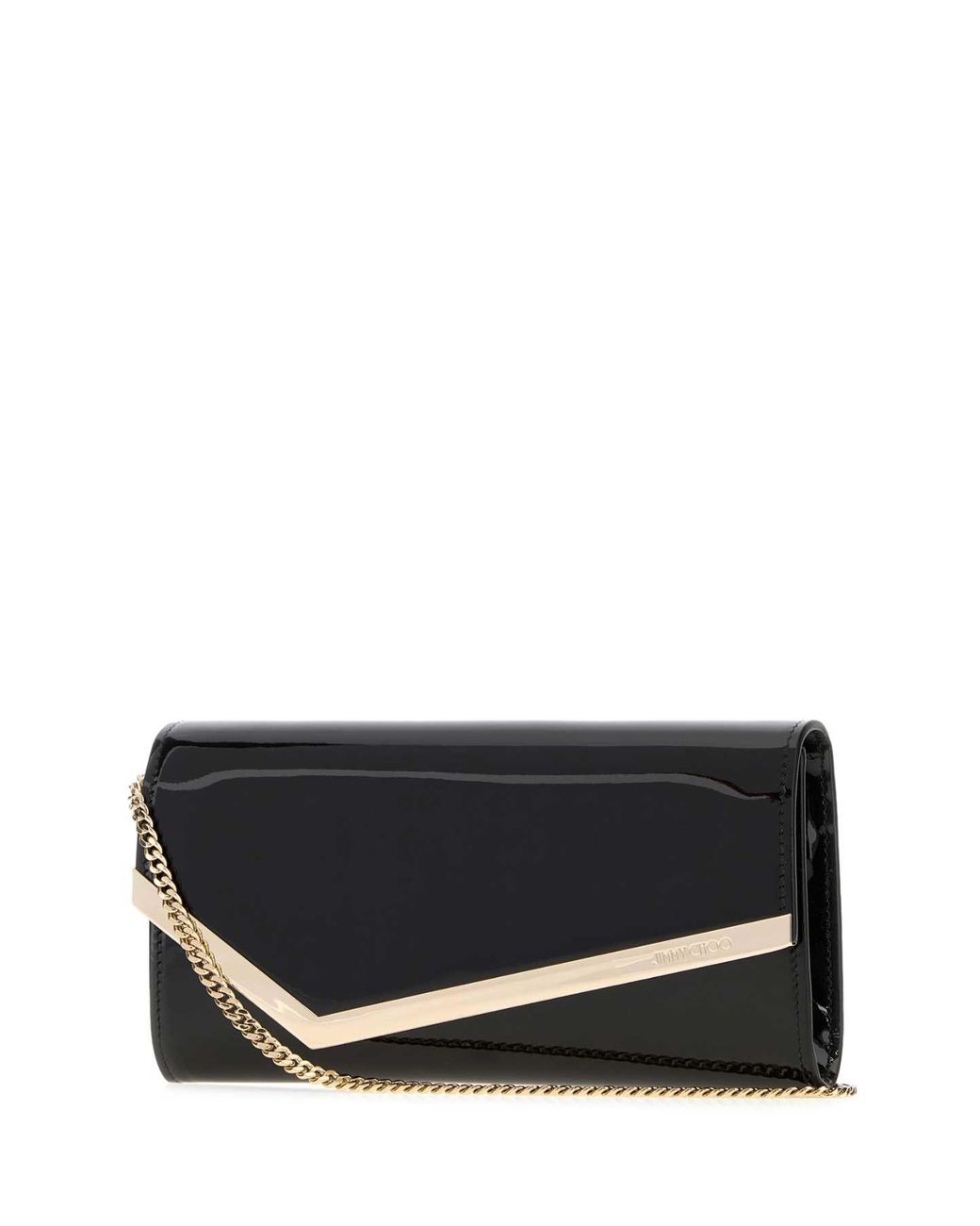 Jimmy Choo Black Leather Emmie Clutch