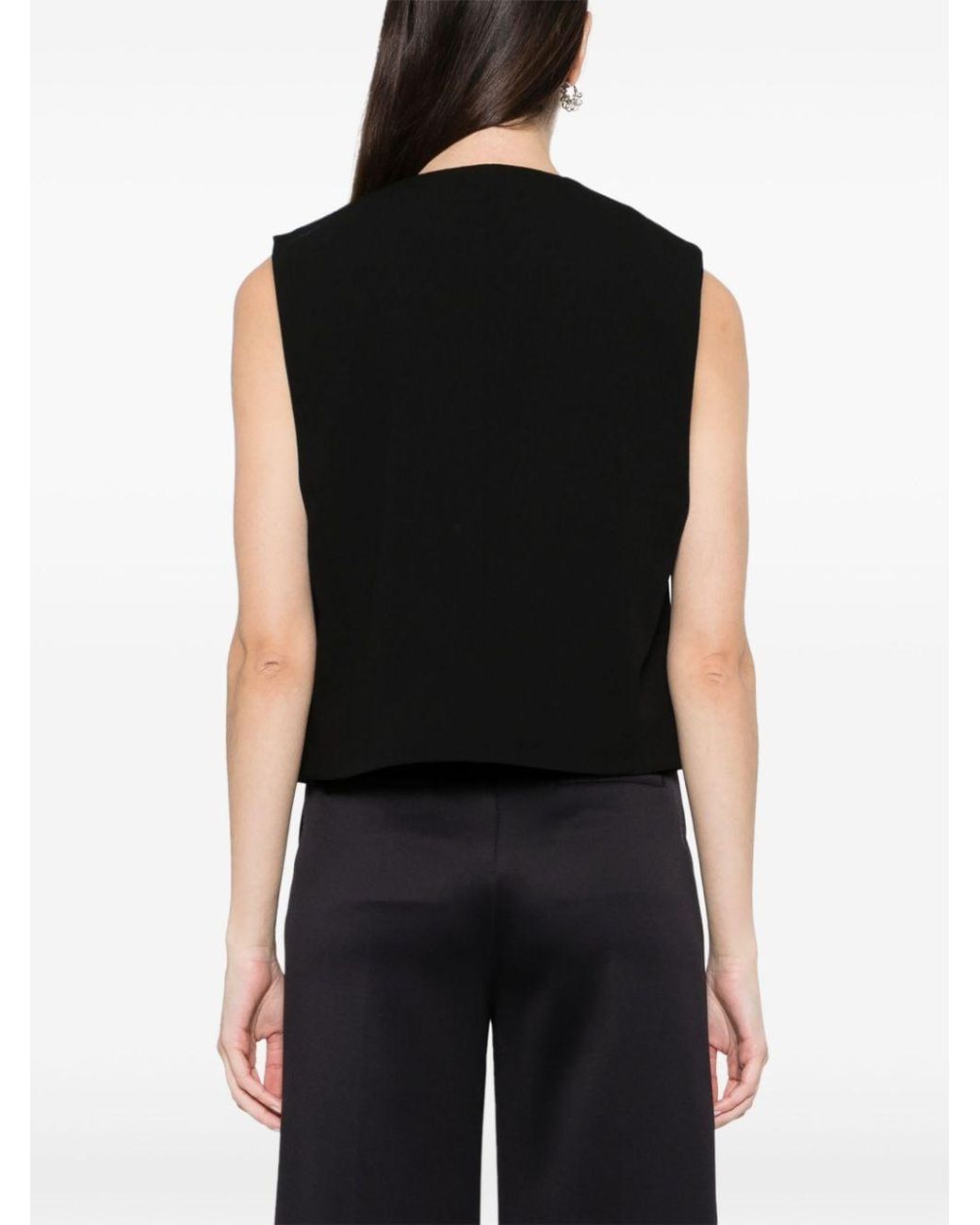 AMI Black Wool Sleeveless Jacket