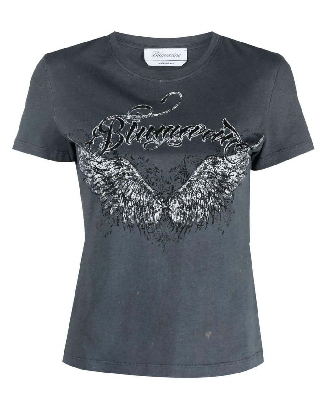 Blumarine Pink T Shirt M/C St.Logo for men