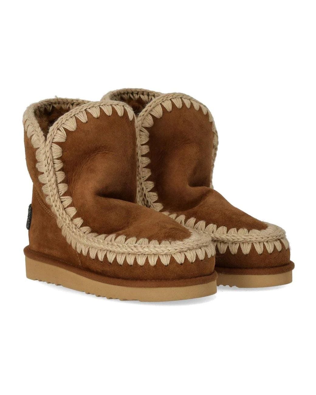 Mou Brown Eskimo Glitter Logo Cognac Boot