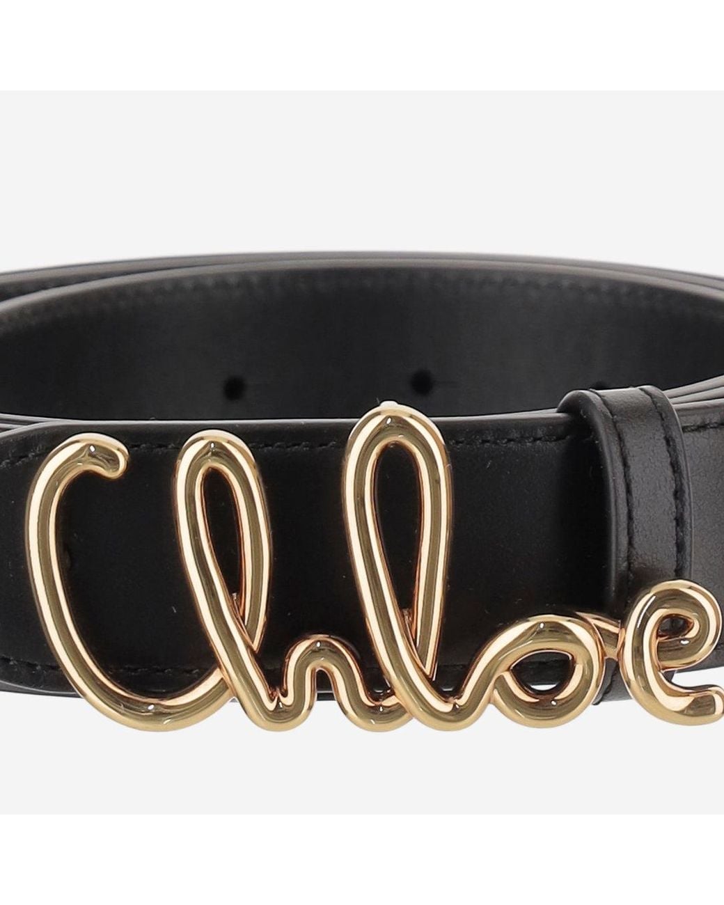 Chloé Black Ikonischer Ledergürtel
