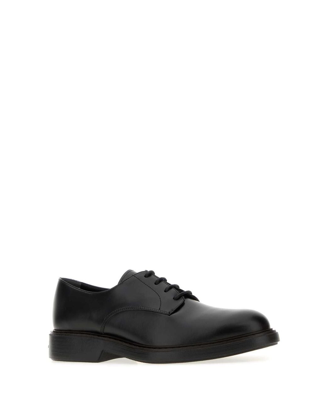 Hogan Black Leather H704 Lace Up Shoes