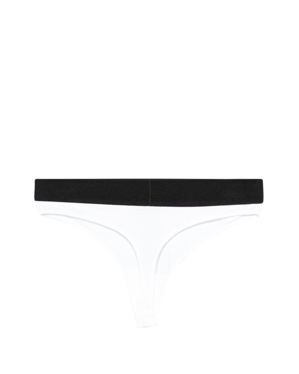 Tom Ford White Logo Thongs