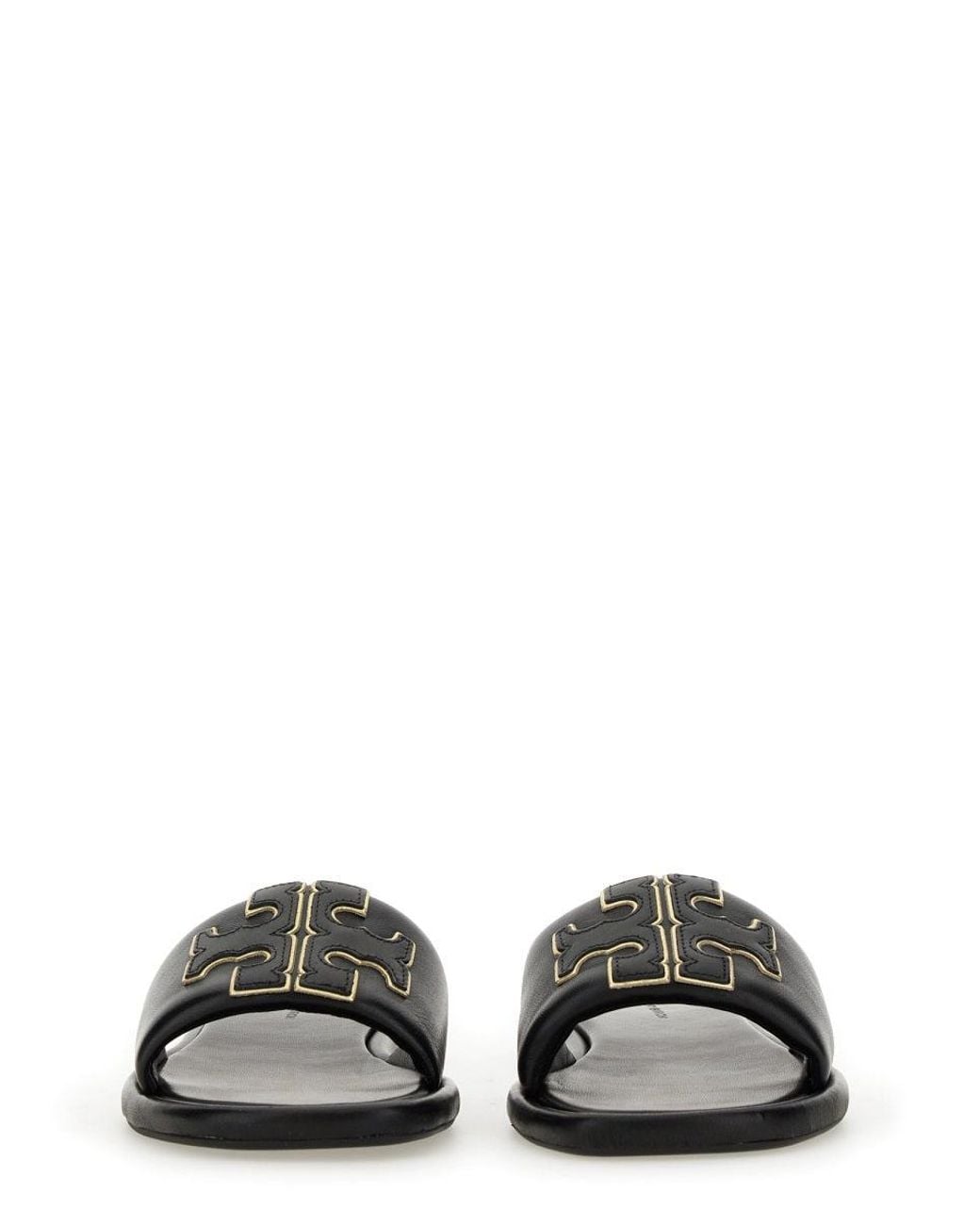 Tory Burch Black Sandal Slider "Bouble T"