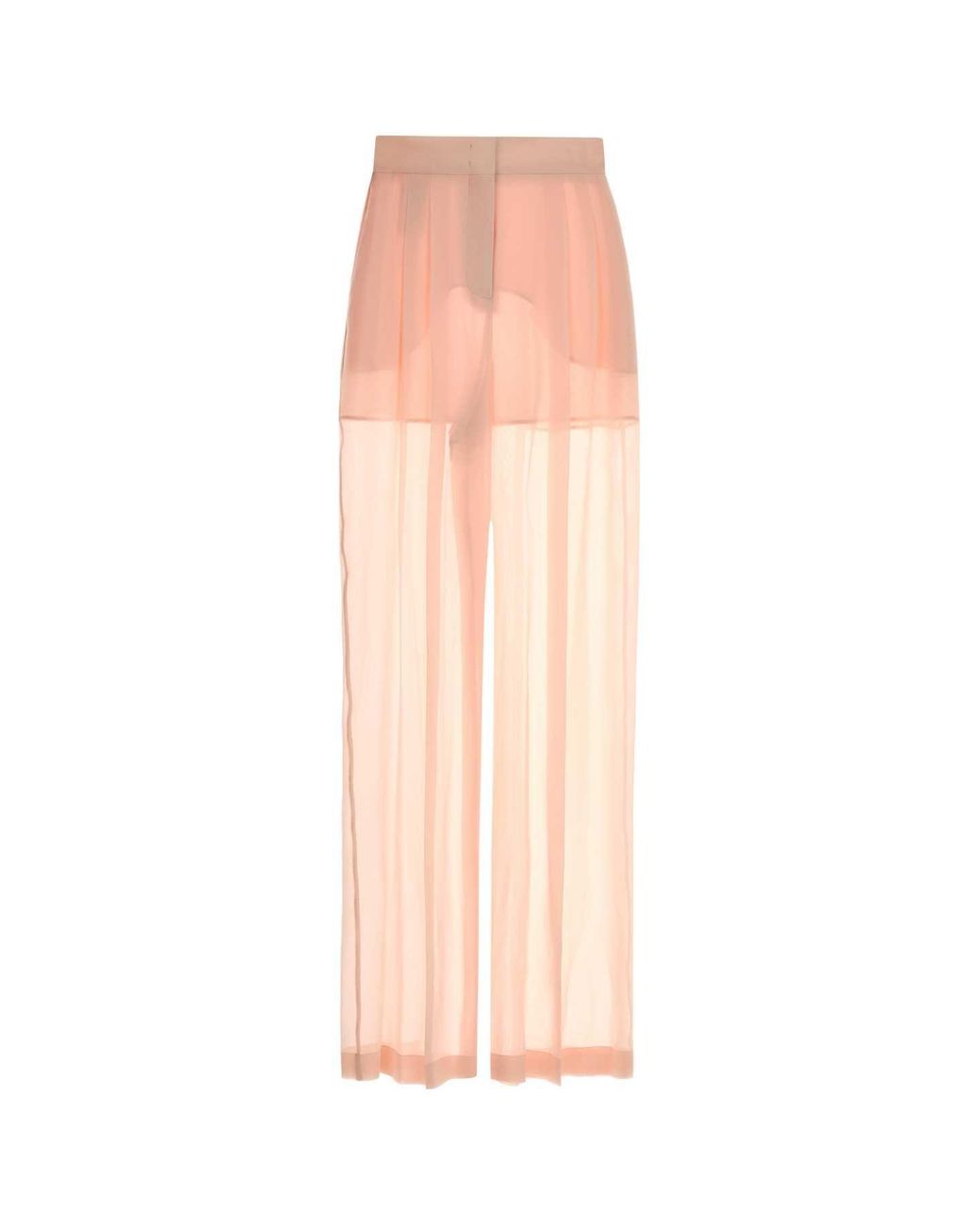 Alberta Ferretti Pink Silk Wide-Leg Pant