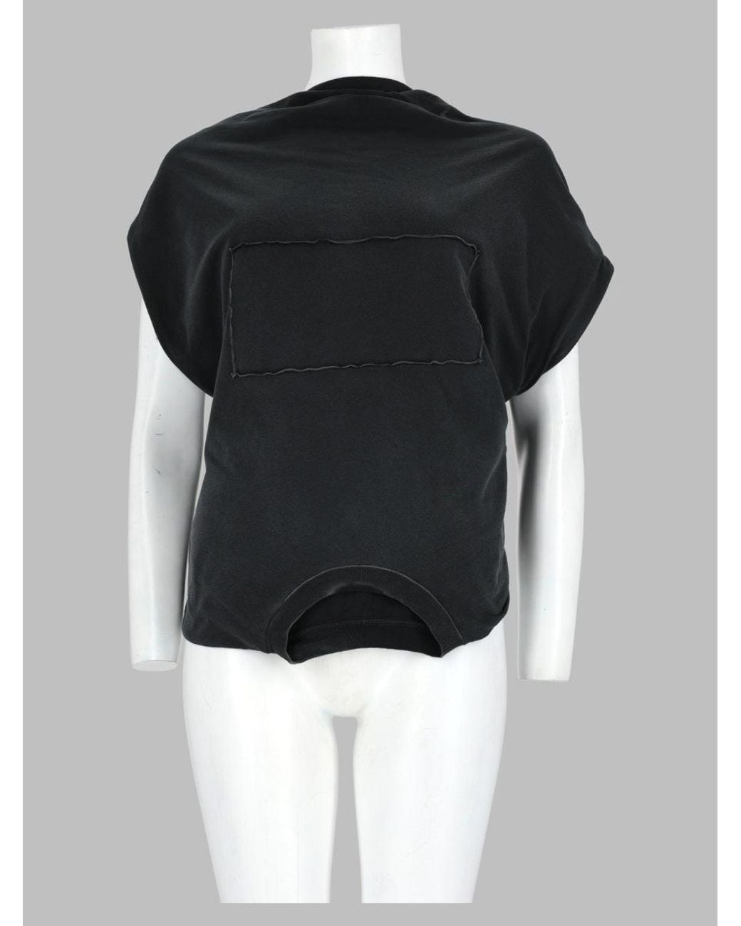 Maison Margiela Black Minimal-Detail Top