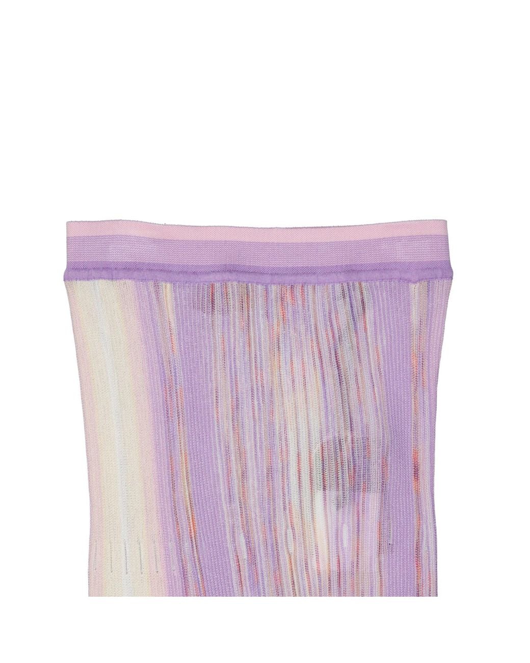 Missoni Purple Elastic Maxi Skirt
