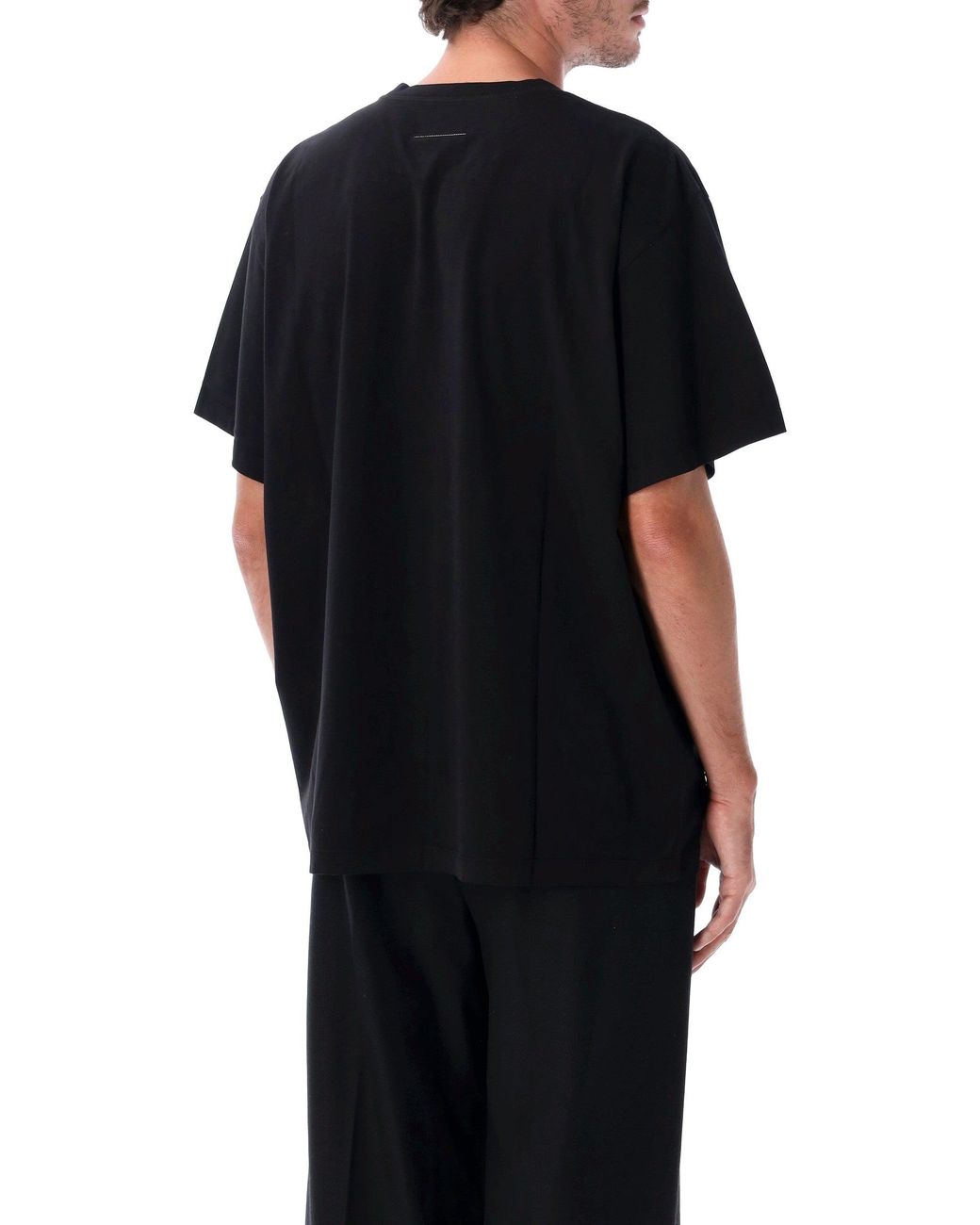 MM6 by Maison Margiela Black T Shirts And Polos