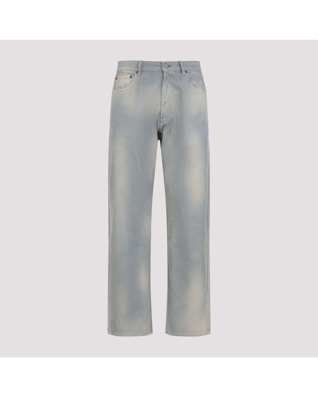 Prada Relaxed Fit Light Denim Trousers in Gray für Herren